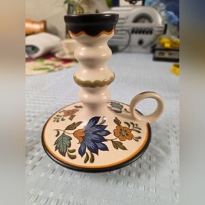 Vintage Candle Holder “Flora” Gouda Plateel Holland